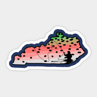 Rainbow Trout Fly Fish Kentucky Fly Fishing Fisherman Gifts Sticker